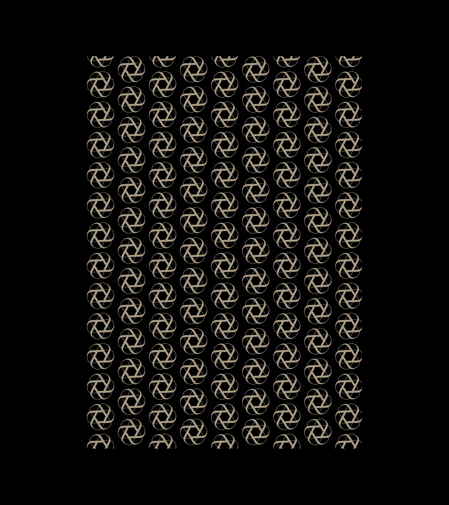 Fulmarix Muster in Gold auf Schwarz
