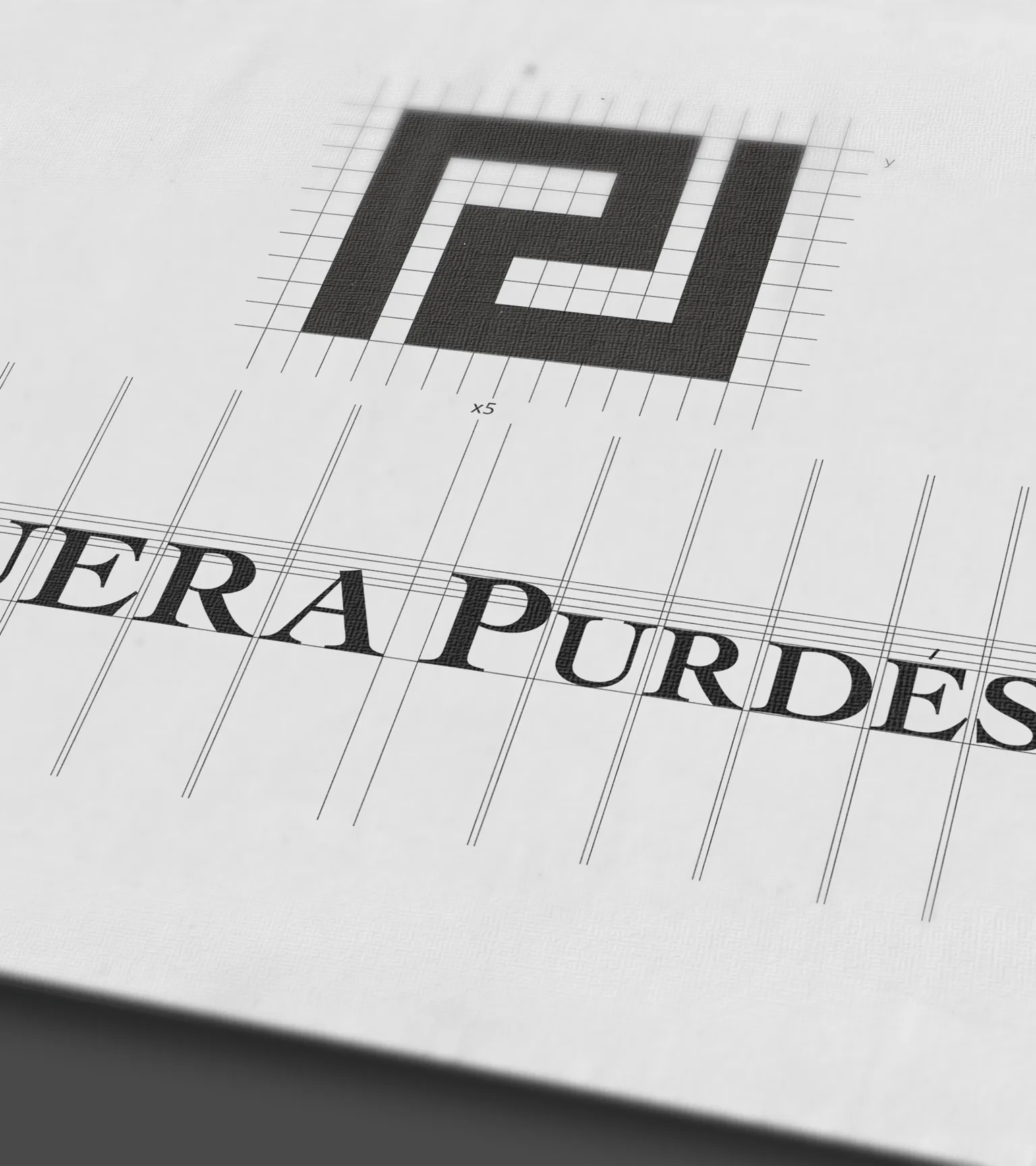 Geprägtes Purde's Zeichen