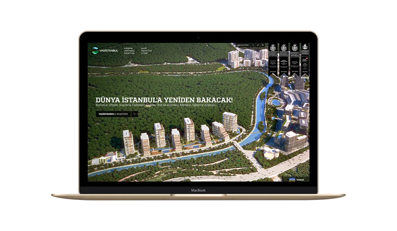 Website von Vadistanbul auf einem Laptop